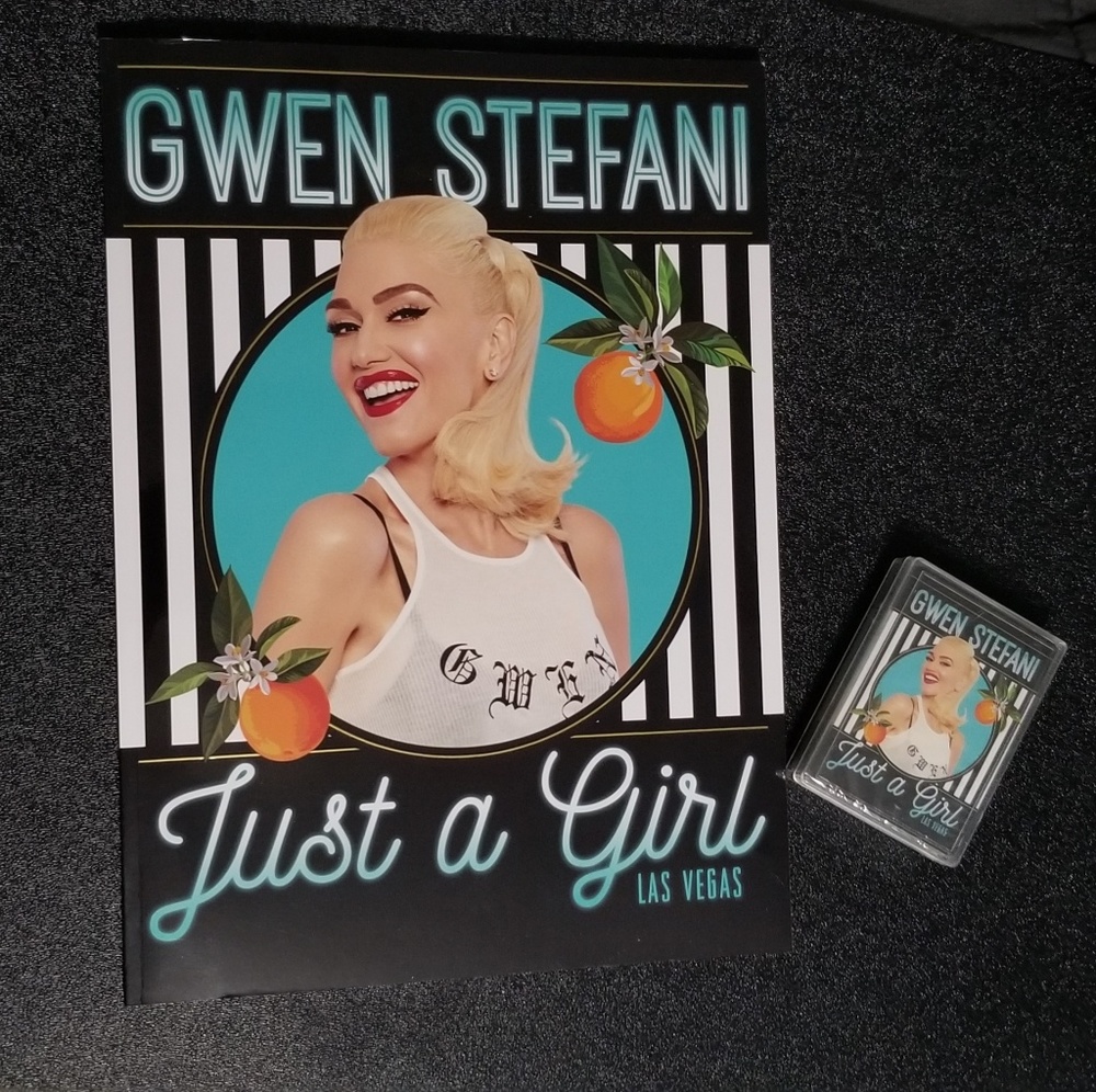 Gwen Stefani program with playing cards Las Vegas